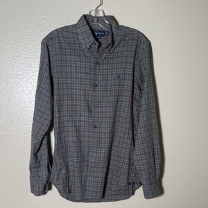 Polo by Ralph Lauren Men's Green and Red Plaid Shirt